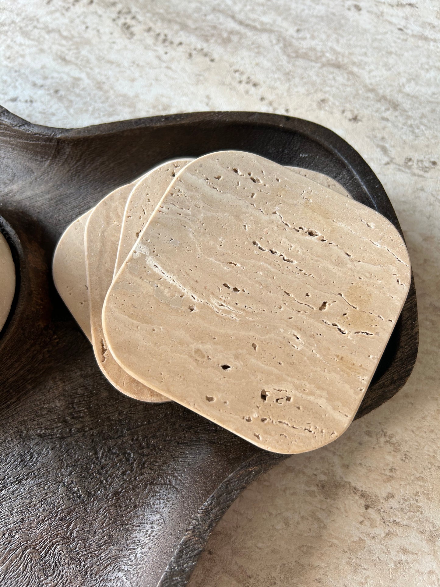 Travertine Onderzetters – Mooisa