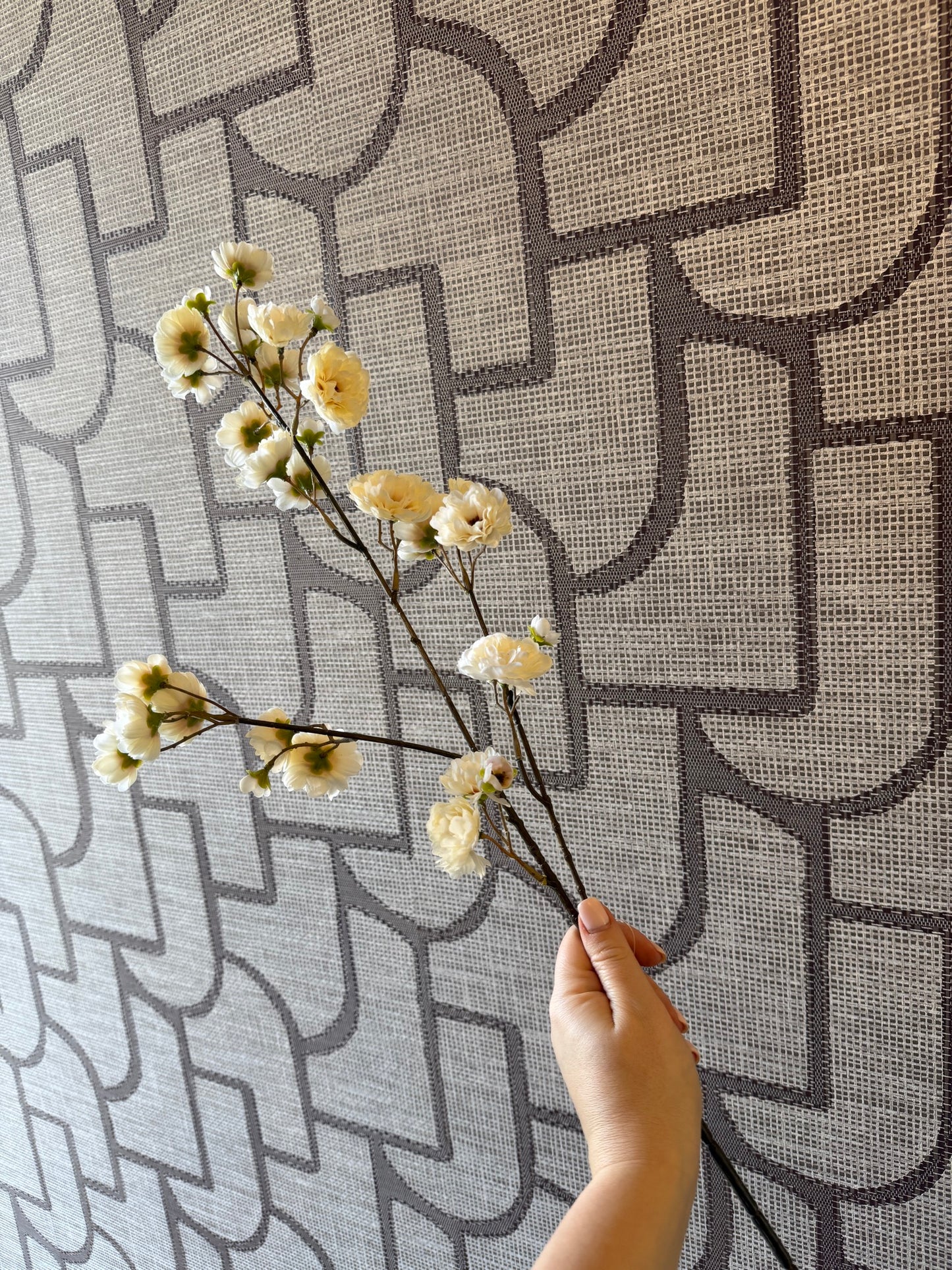 Zijden Blossom Tak – Cream (80 cm)