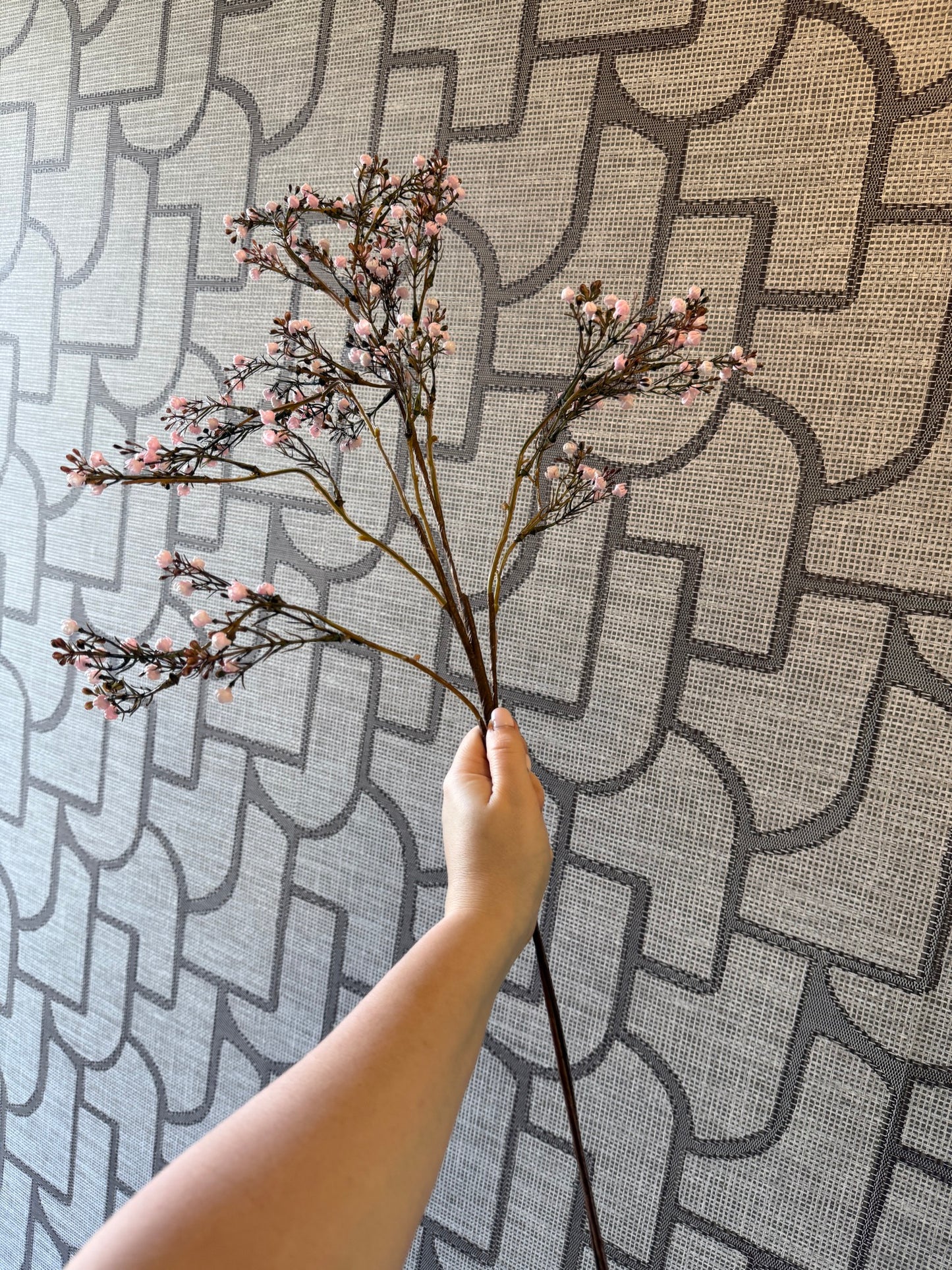 Zijden Gipskruid Tak – Lichtroze (95 cm)