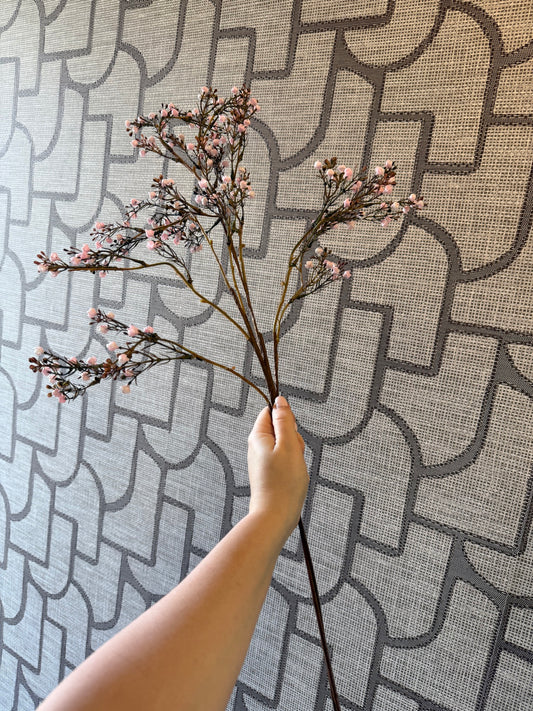 Zijden Gipskruid Tak – Lichtroze (95 cm)
